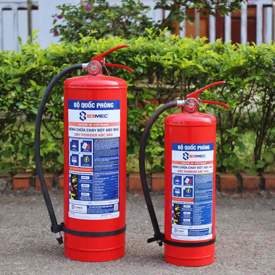 Bình chữa cháy bột ABC 4kg 8kg 83MEC