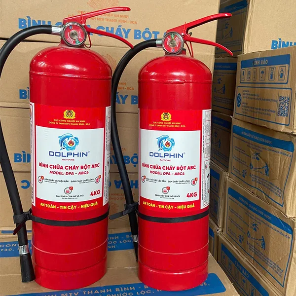 Bình chữa cháy bột ABC 4kg Dolphin DPA-ABC4 (Bộ Công An)