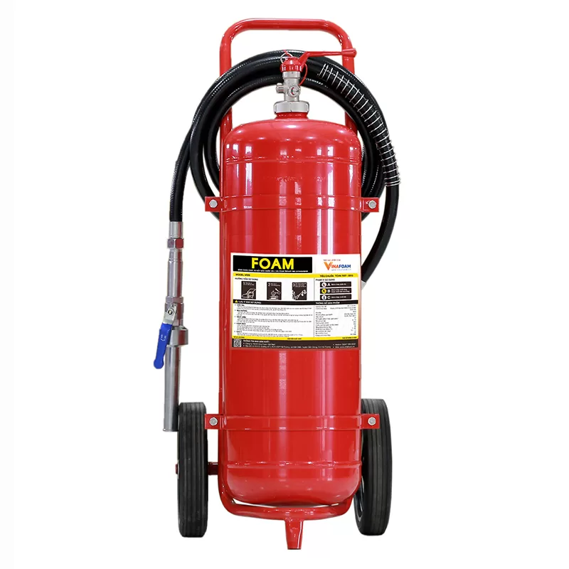 Bình chữa cháy xe đẩy bọt VinaFoam VF25  (Tem kiểm định)