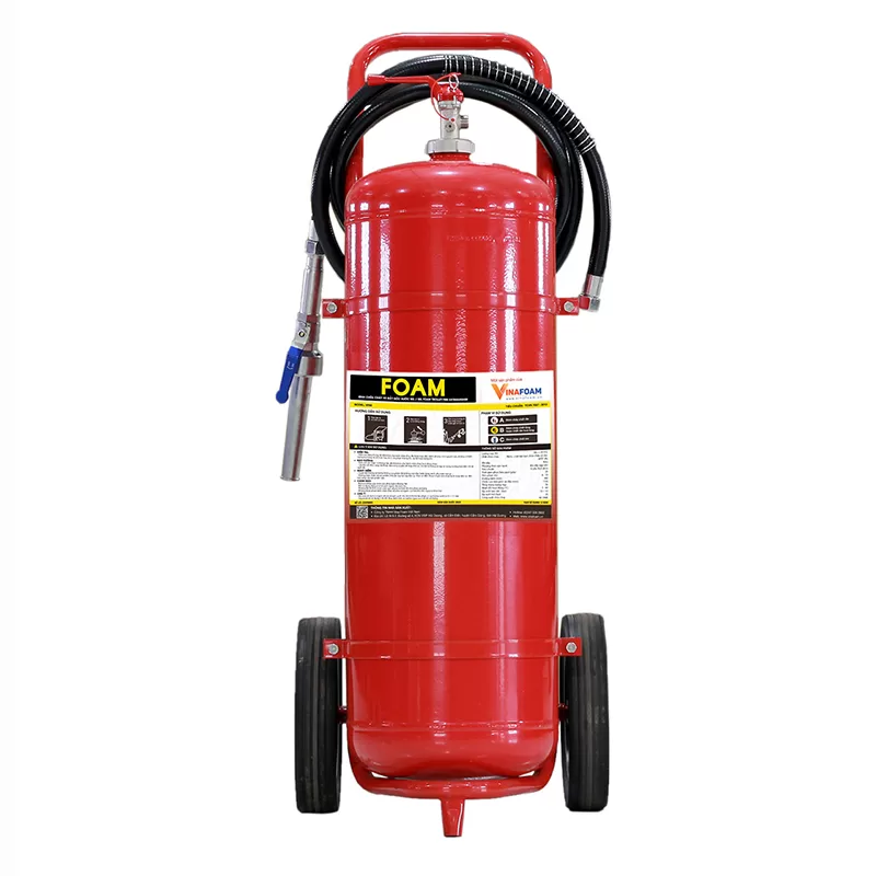 Bình chữa cháy xe đẩy bọt VinaFoam CMF50 (Tem kiểm định)