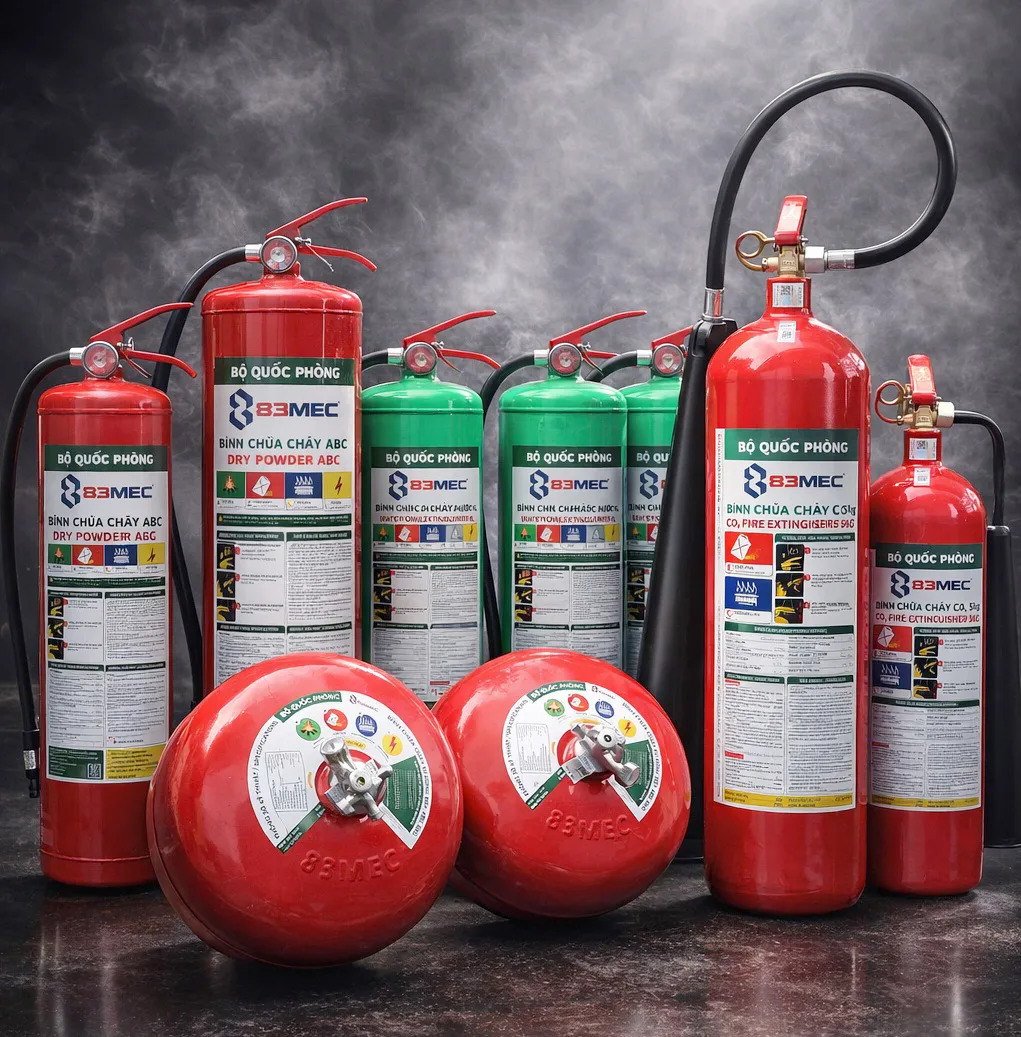 Bình chữa cháy khí CO2 3kg MT3 BQP 83MEC (Bộ Quốc Phòng)