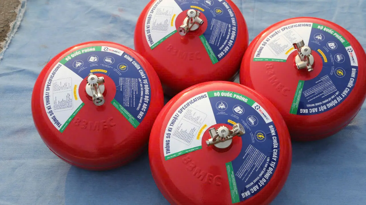 Bình cầu chữa cháy tự động bột ABC 83MEC - Bộ Quốc Phòng