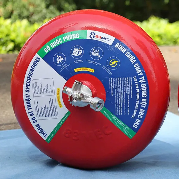 Bình cầu chữa cháy tự động bột ABC 8kg 83MEC BQP (Tem KĐ)