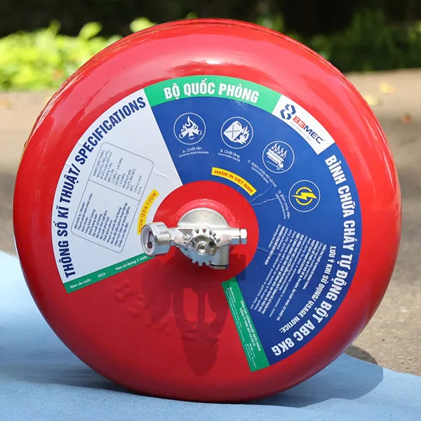 Bình cầu chữa cháy tự động bột ABC 8kg 83MEC (Bộ Quốc Phòng)