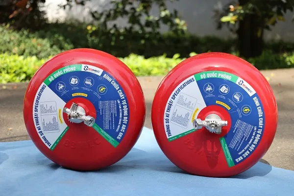 Bình cầu chữa cháy tự động bột ABC 8kg 83MEC BQP (Tem KĐ)