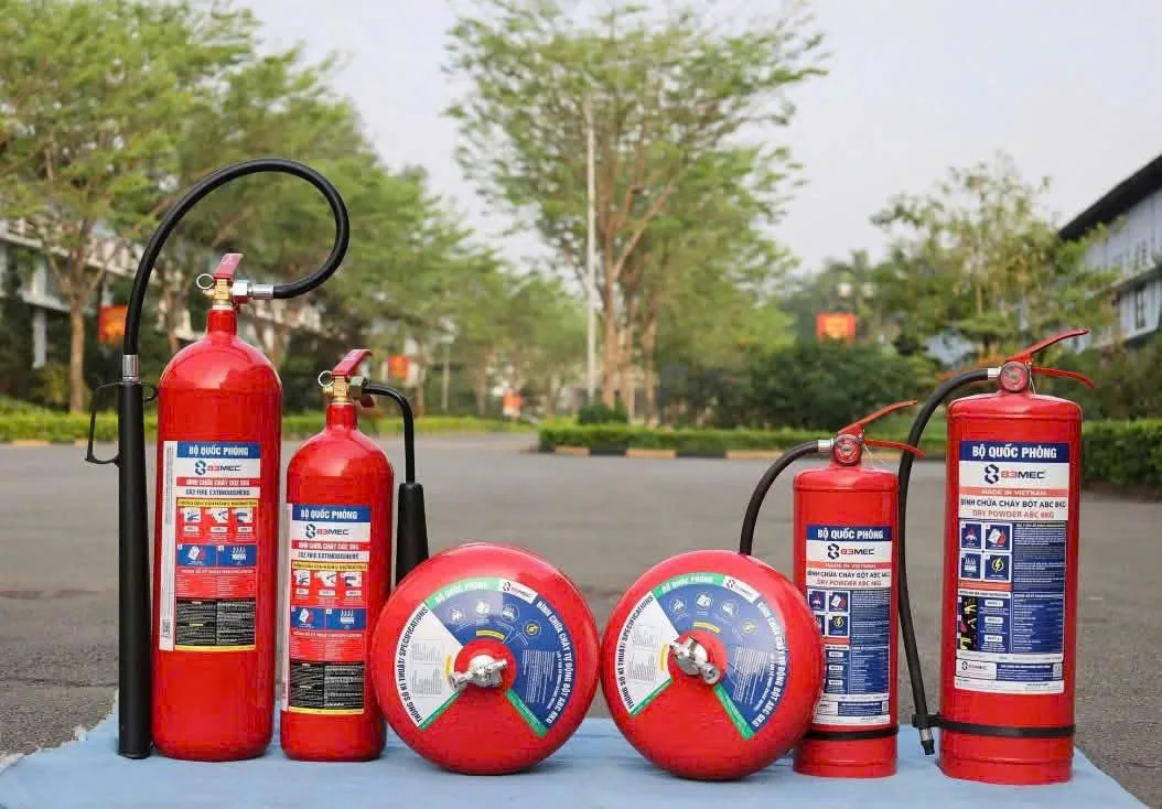 Các loại Bình chữa cháy của 83MEC - Bộ Quốc Phòng